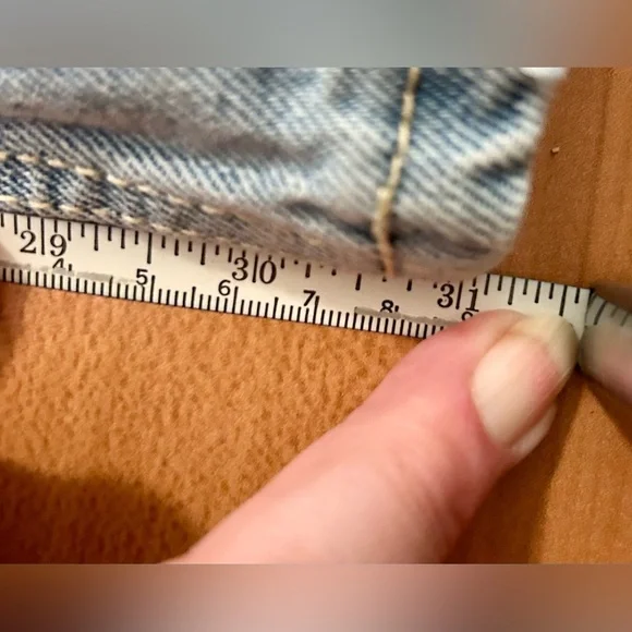 New refuge Jambe Ample jeans denim teen girls size 5 distressed loose leg - Picture 9 of 9